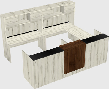 Shared one sided u-shaped reception desk
