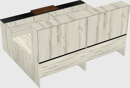 Shared one sided u-shaped reception desk