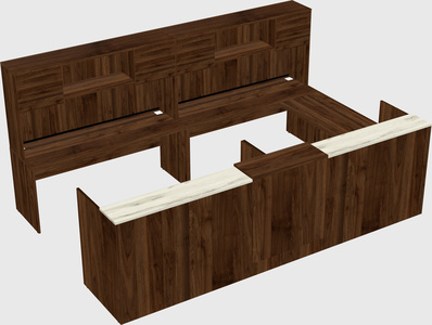 Shared one sided u-shaped reception desk