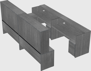 Shared one sided u-shaped reception desk