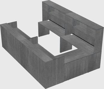 Shared one sided u-shaped reception desk