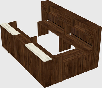 Shared one sided u-shaped reception desk