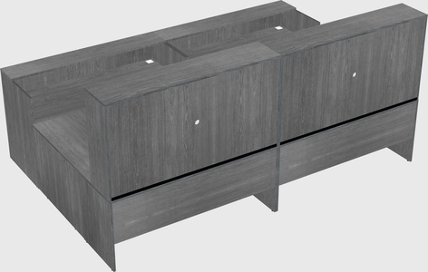 Shared one sided u-shaped reception desk