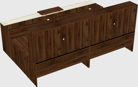 Shared one sided u-shaped reception desk