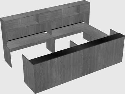 Shared one sided u-shaped reception desk
