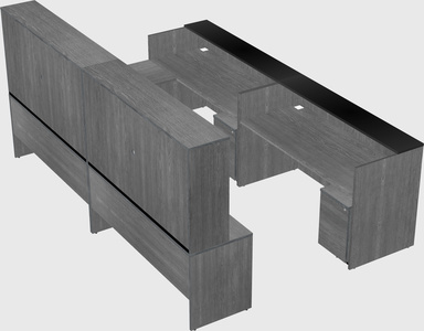 Shared one sided u-shaped reception desk