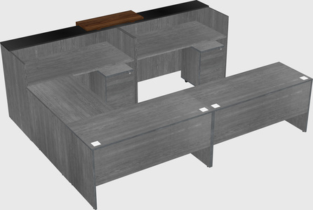 Shared one sided u-shaped reception desk