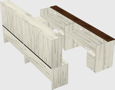 Shared one sided u-shaped reception desk