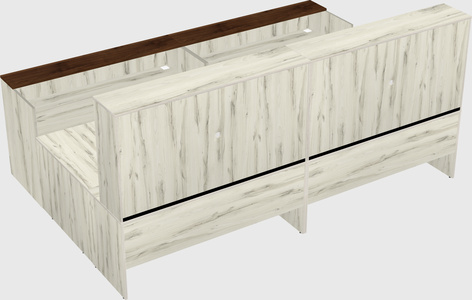Shared one sided u-shaped reception desk