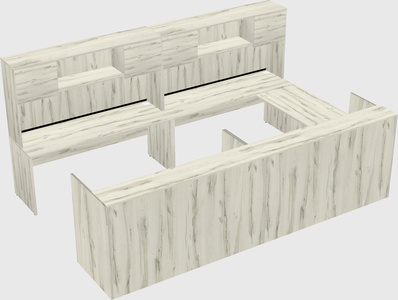 Shared one sided u-shaped reception desk