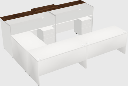 Shared one sided u-shaped reception desk