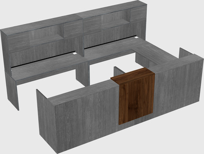 Shared one sided u-shaped reception desk