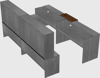 Shared one sided u-shaped reception desk