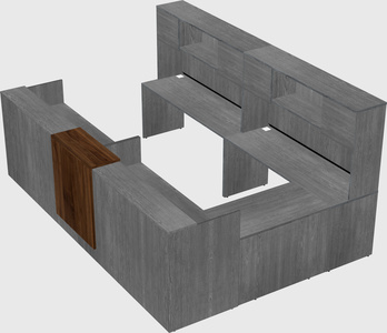 Shared one sided u-shaped reception desk