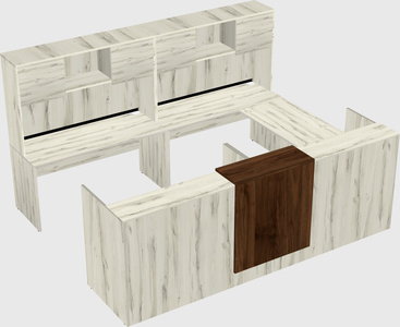 Shared one sided u-shaped reception desk