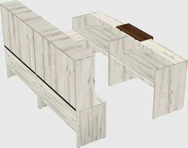 Shared one sided u-shaped reception desk