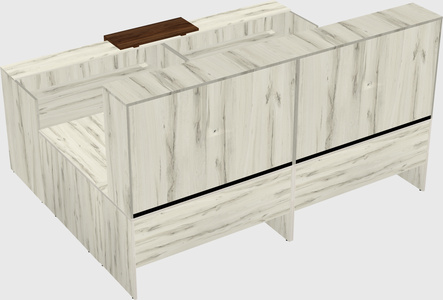 Shared one sided u-shaped reception desk