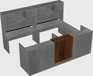 Shared one sided u-shaped reception desk