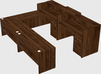 Shared one sided u-shaped reception desk