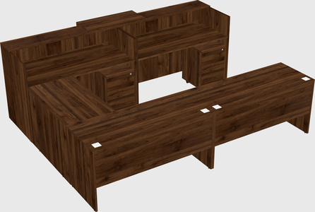 Shared one sided u-shaped reception desk