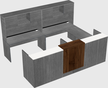 Shared one sided u-shaped reception desk