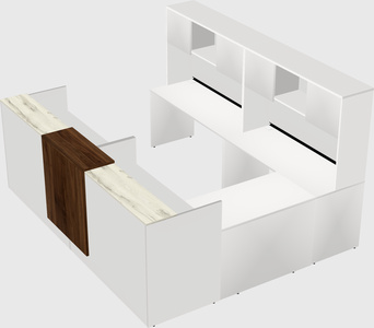 Shared one sided u-shaped reception desk