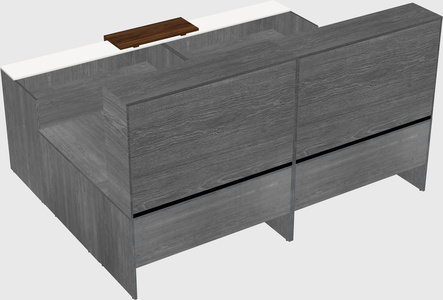 Shared one sided u-shaped reception desk