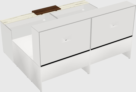 Shared one sided u-shaped reception desk