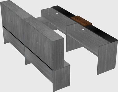 Shared one sided u-shaped reception desk