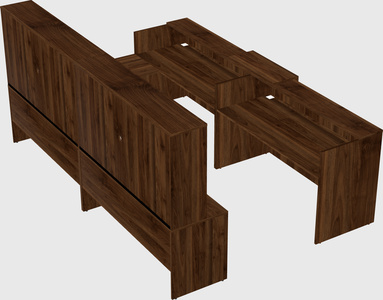 Shared one sided u-shaped reception desk