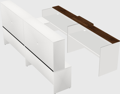 Shared one sided u-shaped reception desk