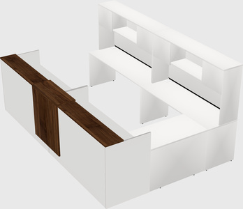 Shared one sided u-shaped reception desk