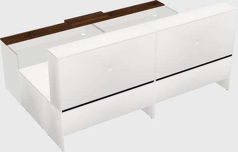 Shared one sided u-shaped reception desk