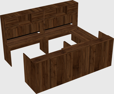 Shared one sided u-shaped reception desk