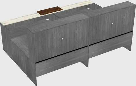 Shared one sided u-shaped reception desk