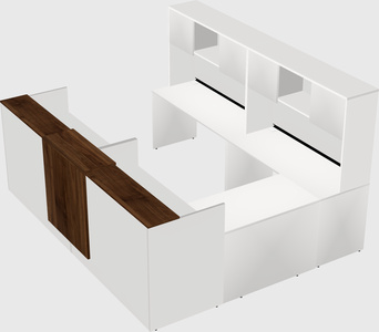 Shared one sided u-shaped reception desk