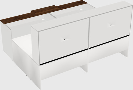 Shared one sided u-shaped reception desk
