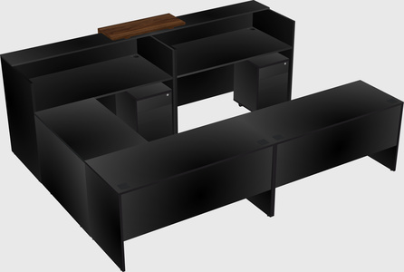 Shared one sided u-shaped reception desk
