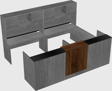Shared one sided u-shaped reception desk