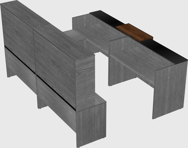 Shared one sided u-shaped reception desk
