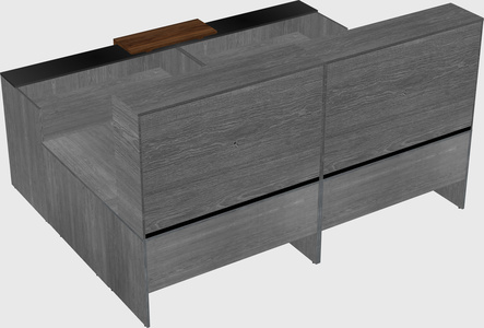 Shared one sided u-shaped reception desk
