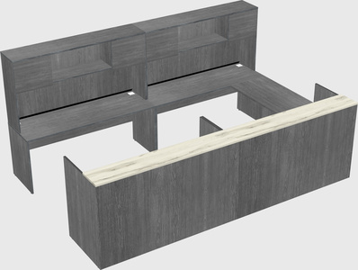 Shared one sided u-shaped reception desk