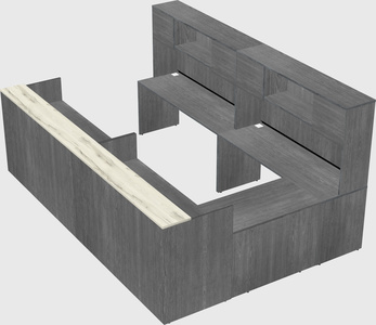 Shared one sided u-shaped reception desk