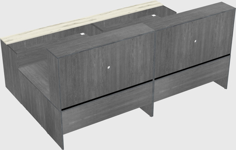 Shared one sided u-shaped reception desk