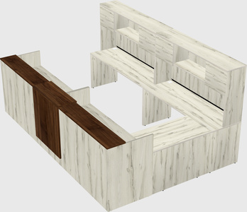 Shared one sided u-shaped reception desk