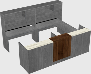 Shared one sided u-shaped reception desk