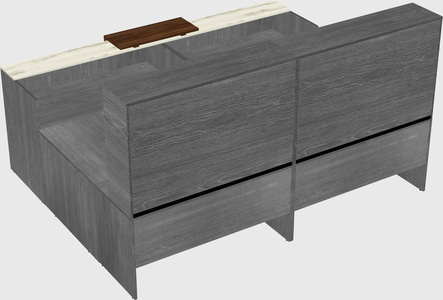Shared one sided u-shaped reception desk