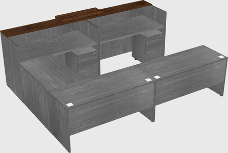 Shared one sided u-shaped reception desk