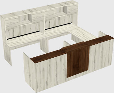 Shared one sided u-shaped reception desk