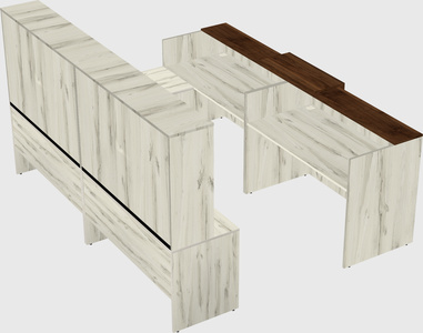 Shared one sided u-shaped reception desk